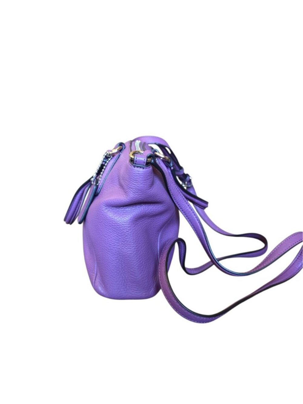 Coach Mini Kelsey Satchel Mauve Purple Pebbled Leather Crossbody Bag F57563 NWT - Picture 7 of 16